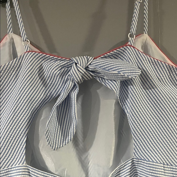 R&K Red and Blue Striped Dress Size 18 - Picture 4 of 7